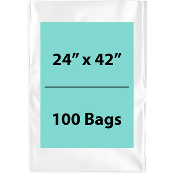 Clear Poly Bags Flat 1.5 Mil Size: 24 inch (width) X 42 inch(Height)